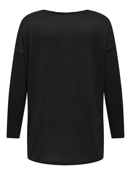 Only Carmakoma Sweater svartmelerad - Långärmade tröjor för damer - 140003 - 2