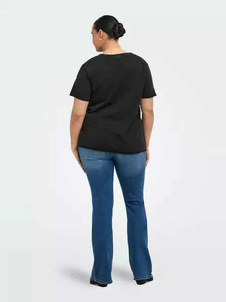 Only Carmakoma T-shirt svart/vildhjärta - T-shirts för damer - 141493 - 2