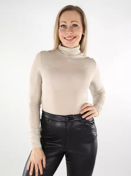 Only glitterskjorta Rollneck pumice stone - Långärmade tröjor för  damer - 137533 - 1