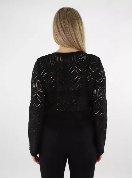 Pieces dam cardigan svart - Stickat för damer - 138223 - 2