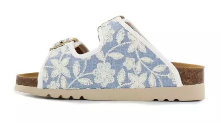 Scholl Ilary ljusblå inläggssulor med 2 remmar - Slip-ins för damer - 140773 - 2