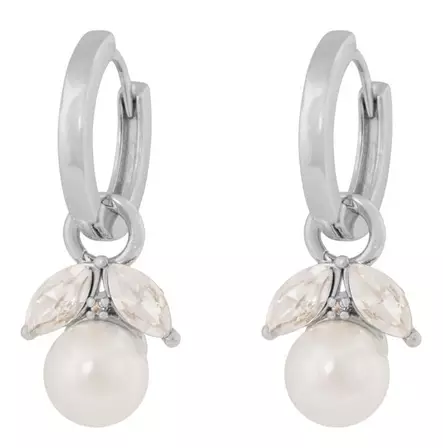 Snö of Sweden Örhängen Eira pärl silver/vit - Örhängen - 140013 - 2