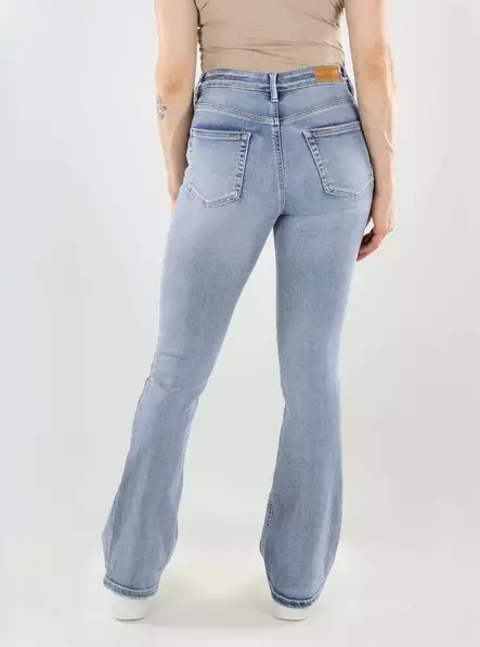 Vero Moda damjeans med vida ben VMFLASH Utsvängda ljusblå - Jeans för damer - 140183 - 2