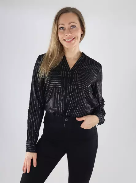 Vero Moda Skjorta VMBUMPY svart/silver - Skjortor och blusar för damer - 139713 - 1