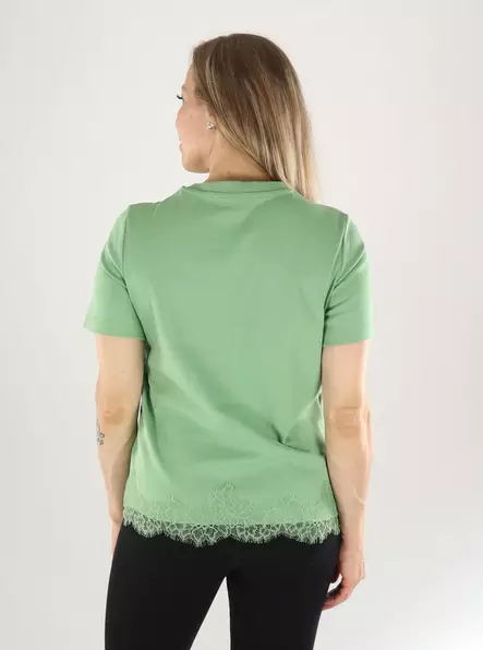 Vero Moda T-shirt LACE L/S T-SHIRT aspen green/lace - T-shirts för damer - 141483 - 2
