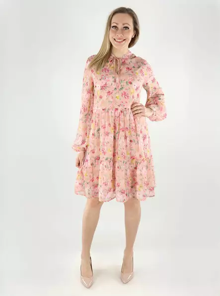 Vila blommig klänning V-ringad dimmig rosa/blommig - Klänningar och tunikor - 140683 - 1