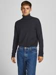 Jack & Jones stickad herr polotröja Rogan rollneck, svart, vit, grå - Stickat för herrar - 129883 - 2