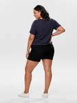 Only Carmakoma Shorts Goldtrash svart - Shorts och capribyxor för damer - 123463 - 2