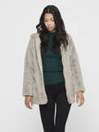 Only dam fuskpälsjacka huva Malou faux fur moonbeam - Lätta jackor för damer - 129613 - 1
