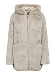 Only dam fuskpälsjacka huva Malou faux fur moonbeam - Lätta jackor för damer - 129613 - 3