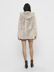 Only dam fuskpälsjacka huva Malou faux fur moonbeam - Lätta jackor för damer - 129613 - 2