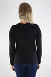 Vero Moda Skjorta Panda modal svart - Långärmade tröjor för damer - 131593 - 2