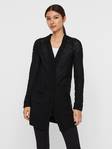 Vero Moda lång, svart dam cardigan med fickor Esme surf - Stickat för damer - 129363 - 1