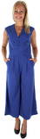 Vila Jumpsuit Melis s/l drapped blå - Byxor för damer - 121513 - 1