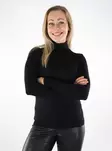Vero Moda dam pikétröja Rollneck svart - Långärmade tröjor för  damer - 137003 - 1