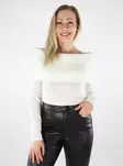 Pieces damtröja Off Shoulder cloud dancer - Stickat för damer - 137433 - 1