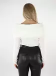 Pieces damtröja Off Shoulder cloud dancer - Stickat för damer - 137433 - 2