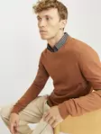 Jack&Jones herrtröja Eemil Mocha bisque - Stickat för herrar - 137273 - 1