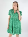 JDY kort klänning V-Neck medium green/cloud dancer - Klänningar och tunikor - 138593 - 1