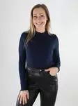 JDY damskjorta med hög halsringning Life marinblå kavaj - Långärmade tröjor för damer - 140063 - 1