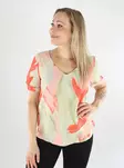 JDY t-shirt dam V-ringad sandskal/rosa - T-shirts för damer - 138523 - 1
