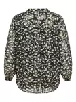 Only Carmakoma plus size skjorta dam V-ringad svart/lurex - Långärmade tröjor för damer - 137523 - 4