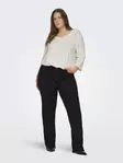 Only Carmakoma plus size skjorta A-Shape 3/4 cloud dancer - Långärmade tröjor för damer - 136573 - 3