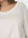 Only Carmakoma plus size skjorta A-Shape 3/4 cloud dancer - Långärmade tröjor för damer - 136573 - 5