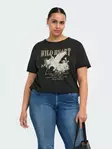 Only Carmakoma T-shirt svart/vildhjärta - T-shirts för damer - 141493 - 1