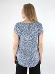 Only lång t-shirt för damer ONLVIC Topp vintage indigo/ranch flow - T-shirts för damer - 138113 - 2