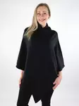 Pieces damponcho Fortuna Highneck svart - Ponchos och slängkappor för damer - 137323 - 1