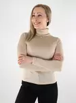 Vero Moda glitterskjorta med hög hals silver mink/guld - Långärmade tröjor för  damer - 137583 - 1