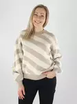 Vero Moda-tröja VMLARA LS O-NECK PULLOVER – silvermink/birch - Stickat för damer - 142043 - 1