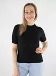 Vero Moda stickad t-shirt dam 2/4 svart - T-shirts för damer - 138233 - 1