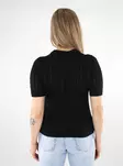 Vero Moda stickad t-shirt dam 2/4 svart - T-shirts för damer - 138233 - 2