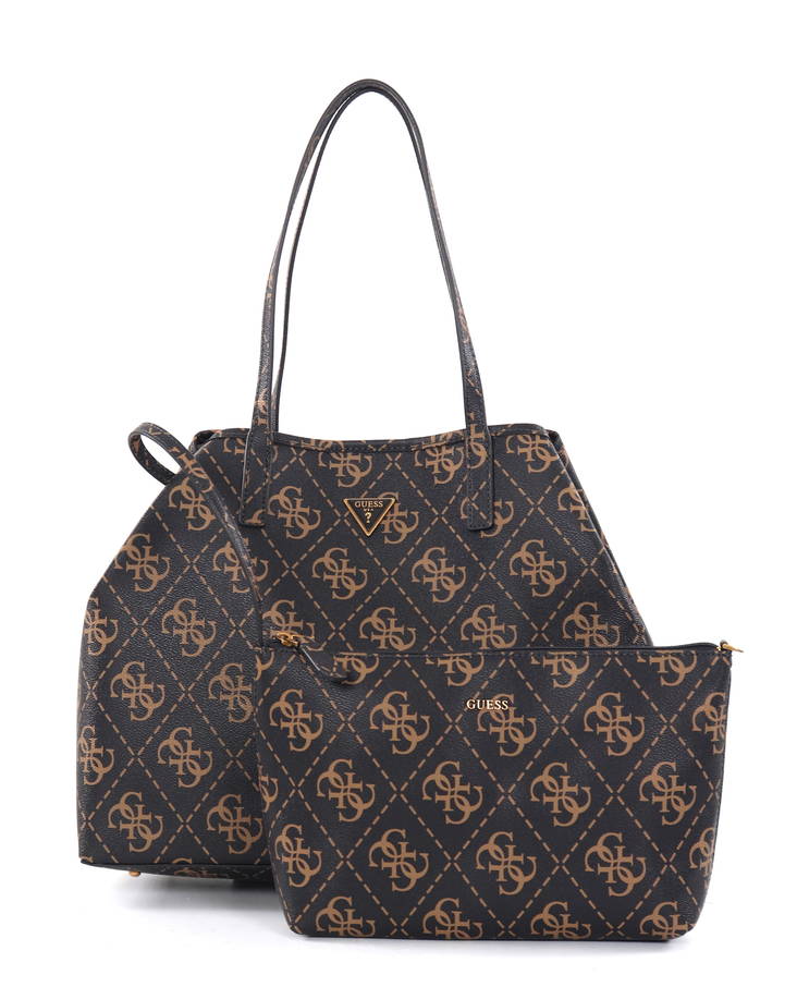 Guess Vikky Tote bag brun logotyp - Handväskor - 134633 - 1