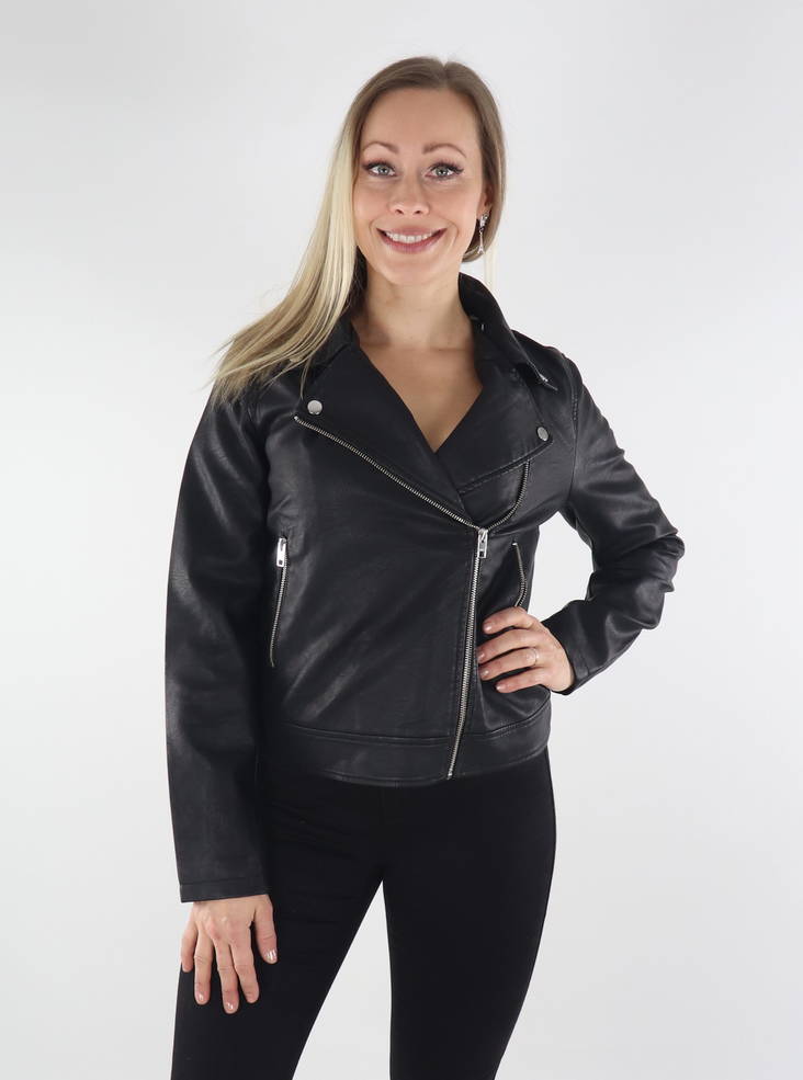 JJXX Jacka Gail faux biker svart - Skinnjackor och PU-jackor för damer - 134673 - 1