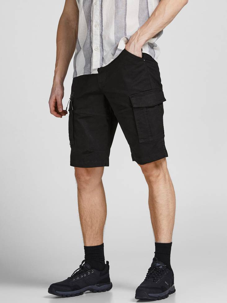 Jack&Jones Shorts Dex Cargo svart - Shorts och capribyxor för herrar - 133193 - 1