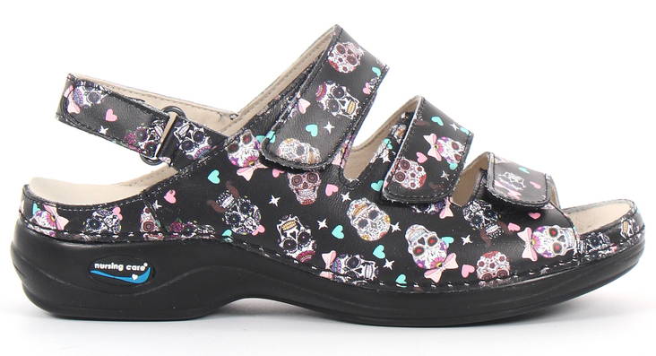Maskintvättbara Sandaler Läder Mexica Skull - Arbetsskor för damer - 122653 - 1