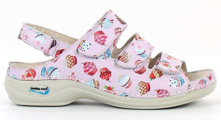 Maskintvättbara Sandaler Läder Cupcakes09 - Arbetsskor för damer - 122643 - 1