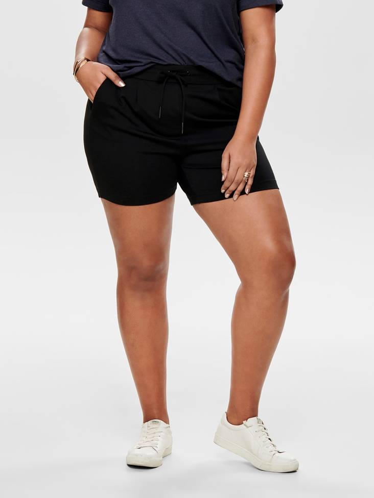 Only Carmakoma Shorts Goldtrash svart - Shorts och capribyxor för damer - 123463 - 1