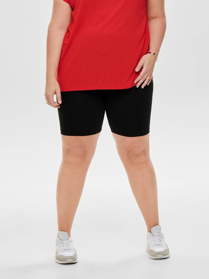 Only Carmakoma Shorts Time life svart - Shorts och capribyxor för damer - 128243 - 1
