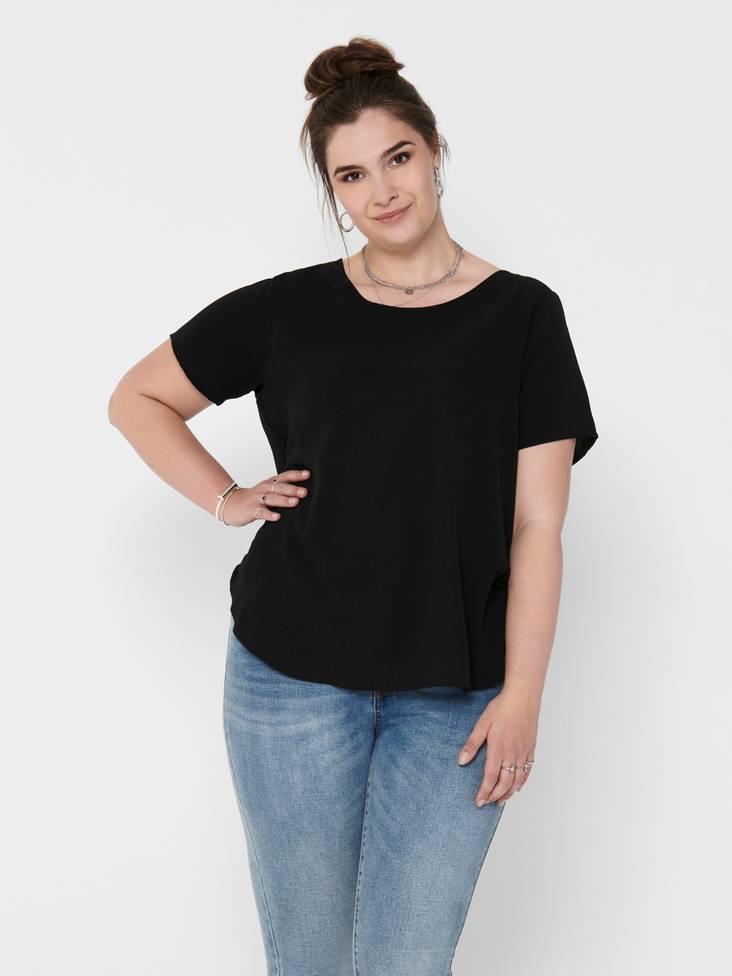 Only Carmakoma Plus size dam t-shirt Vica Svart - T-shirts för damer - 126633 - 1