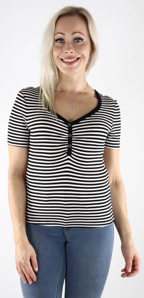 Only T-shirt Josse placket - T-shirts för damer - 129103 - 1