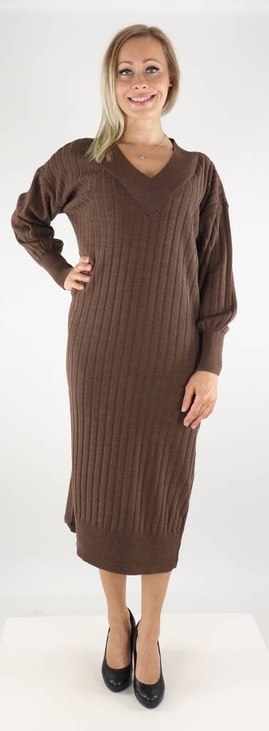 Only Stickad klänning New Tessa chestnut - Klänningar och tunikor - 131413 - 1