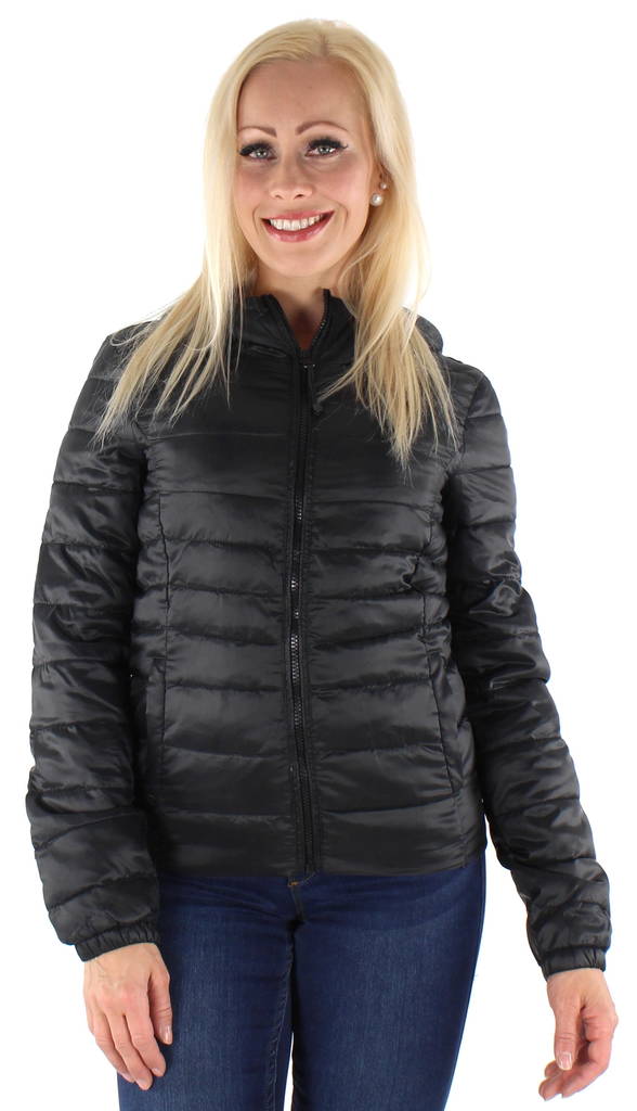 Only dam kort Lättviktsjacka Tahoe hood svart - Lättviktsjackor för damer - 131683 - 1