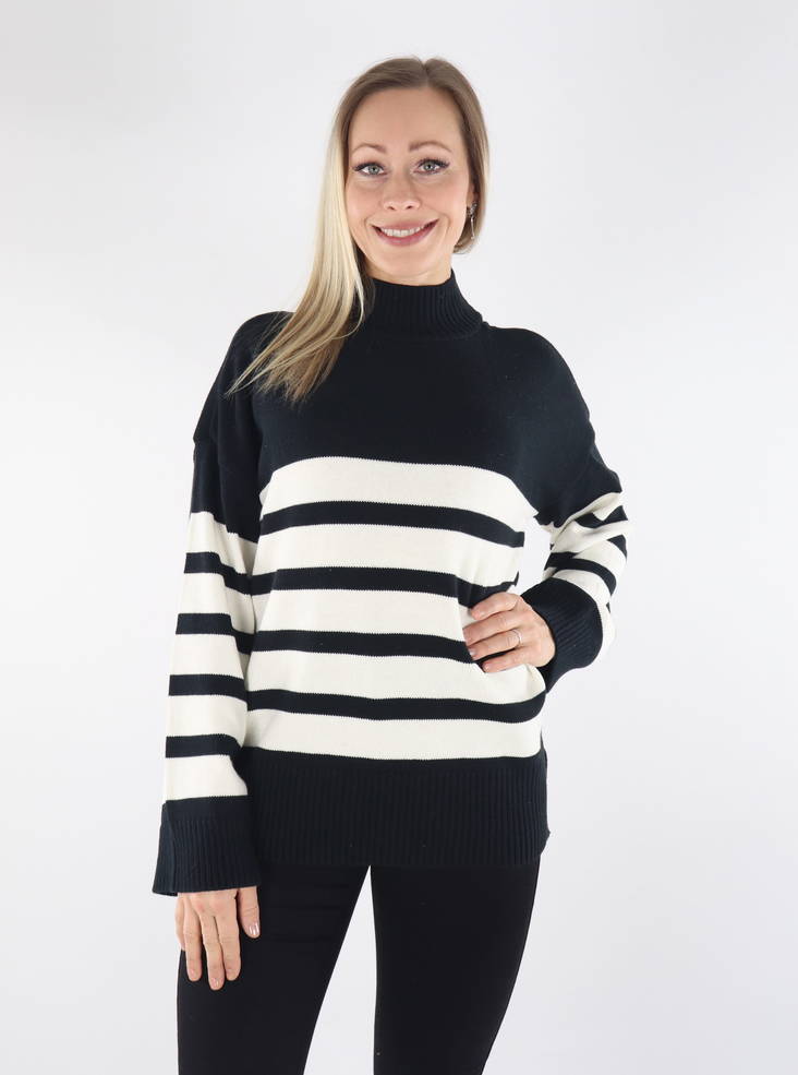 Only Sweater Saga svart/molndansös - Stickat för damer - 134713 - 1