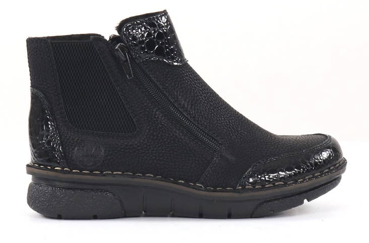 Rieker fleecefodrade ankelboots för dam 73355-00 svart - Rieker ankelboots - 132213 - 1