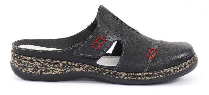 Rieker dam Slip-ins i läder 46362-00 svart - Slip-ins för damer - 130363 - 1