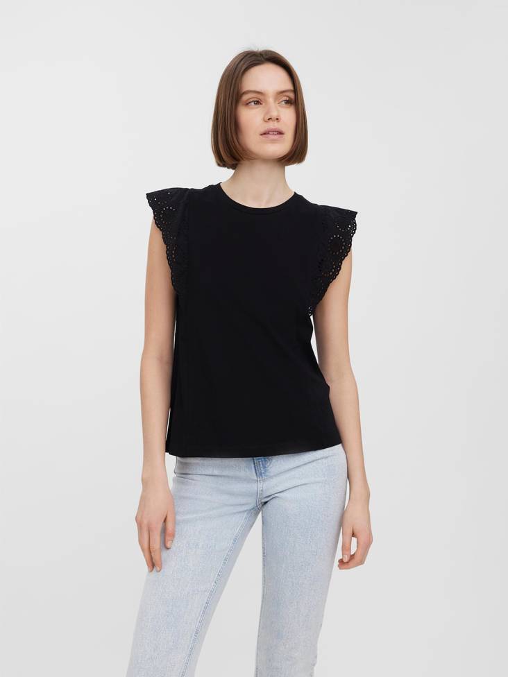 Vero Moda dam Topp i bomull Hollyn svart - Toppar för damer - 130753 - 1